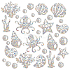 Waterproof PVC Colored Laser Stained Window Film Adhesive Stickers DIY-WH0256-077-1
