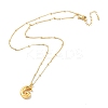 Initial Letter Brass Pendant Necklace NJEW-A015-21G-G-2