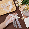 2Pcs Plastic Imitation Pearl & Lace Bowknot Pendant Decorations DIY-HY0002-09-3