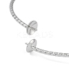 Brass Textured Open Cuff Bangle Making KK-U020-21A-P-3