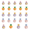 40Pcs 4 Style Opaque Resin Cabochons RESI-CJ0002-25-1