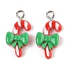 Christmas Theme Opaque Resin Pendants RESI-S08-01H-1