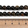 Natural Yellow Blue Tiger Eye(Dyed & Heated) Bead Strands G-P230-07-8mm-AB-3
