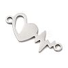 201 Stainless Steel Heart Connector Charms STAS-Q341-05P-2