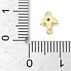 Brass Pave Cubic Zirconia Fish Connector Charms KK-G548-17G-4
