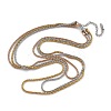 304 Stainless Steel Multi Layered Chain Necklaces NJEW-H043-09MC-1