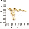 Brass Micro Pave Clear Cubic Zirconia Connector Charms KK-C108-02A-G-3