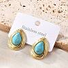 201 Stainless Steel Teardrop Stud Earrings EJEW-P304-08G-3