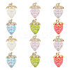 ARRICRAFT 10PCS 5Colors Transparent Acrylic with Alloy Pendants TACR-AR0001-20-1