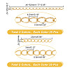100Pcs 4 Style 304 Stainless Steel Curb Chain Extender STAS-UN0054-01-3