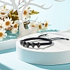 Skull Alloy Braided Bead Bracelet BJEW-JB07861-01-2