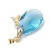 Ocean Themes Alloy & Glass Teardrop Pendants PALLOY-JF03880-5