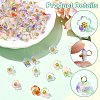 100Pcs Luminous & Two Tone Transparent Resin Charms PALLOY-CJ00112-3