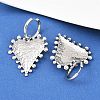 304 Stainless Steel Heart Hoop Earrings EJEW-K268-74P-2