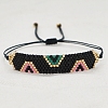 Friendship Trapezoid Loom Pattern MIYUKI Seed Beads Bracelets for Women BJEW-C011-39-3