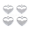 Non-Tarnish 304 Stainless Steel Pendant Rhinestone Settings STAS-N098-218P-2