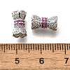 Brass Micro Pave Cubic Zirconia Beads KK-M318-22P-3