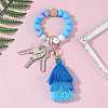 Silicone Round Beaded Keychain Wristlet KEYC-SZC0005-01D-5