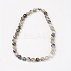 Natural Dyed Agate Beads Necklaces NJEW-F139-10mm-15-2