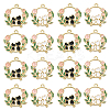 20Pcs 2 Colors Alloy Enamel Pendants ENAM-CJ0004-20-1