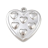 304 Stainless Steel Pendants STAS-C154-05A-P-1