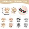   8Pcs 4 Colors Alloy Cat Claw Print Watch Band Studs MOBA-PH0001-11-2