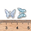 Rack Plating Brass & Shell Butterfly Charms with Epoxy Resin KK-K380-02P-3