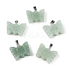 Natural Green Aventurine Carved Butterfly Pendants G-N342-01E-1