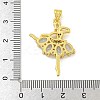 Rack Plating Brass Micro Pave Cubic Zirconia Pendants KK-G513-94G-4