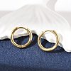 Ion Plating(IP) 304 Stainless Steel Hoop Earrings LS-EJEW-P177-G-07-1