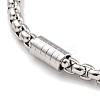 Tarnish Resistant 201 Stainless Steel Box Chain Bracelets for Women BJEW-R318-03A-P-3