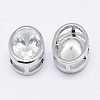 Brass Micro Pave Grade AAA Cubic Zirconia Pendants ZIRC-P030-06P-NR-1