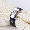 Flat Round Porcelain Finger Rings for Women Men FS-WG6D31E-07-1