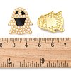 Brass ABS Imitation Pearl Stud Earrings EJEW-B132-02G-5