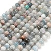 Natural Aquamarine Beads Strands G-F591-29A-8mm-03-2