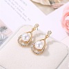 Teardrop Alloy Crystal Rhinestone Stud Dangle Earrings & Pendant Necklaces Sets WGE0910-01-4