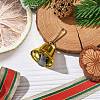Christmas Themed Iron Bell Pendant Decorations HJEW-JM02196-03-2