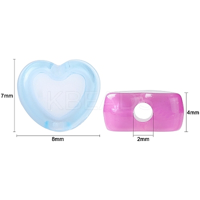 420Pcs 12 Colors Transparent Acrylic Beads TACR-CJ0001-64-1