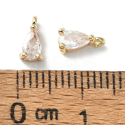 Brass Micro Pave Cubic Zirconia Pendants FIND-Z029-04G-1