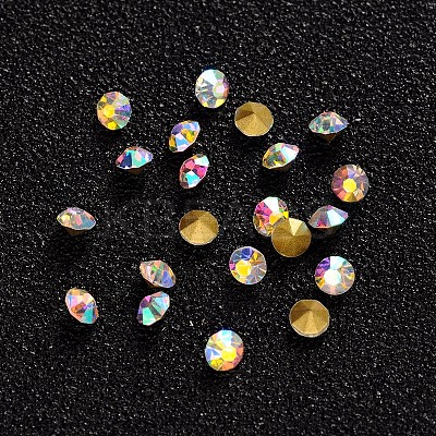 Glass Pointed Back Rhinestone CR3mm11Y-1-1