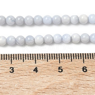 Natural Blue Lace Agate Beads Strands G-G344-A06-4mm-1
