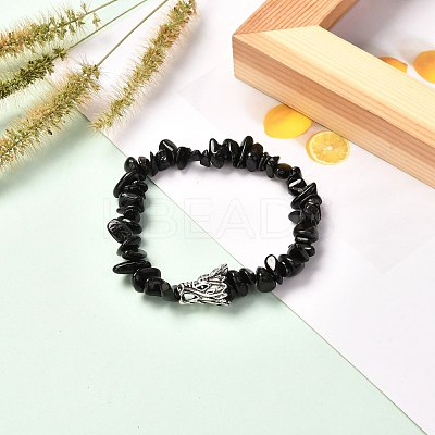 Natural & Synthetic Mixed Gemstone Stretch Bracelet for Men Women BJEW-JB06706-1