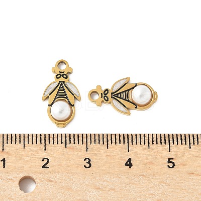 304 Stainless Steel Enamel Pendants STAS-R168-07G-1