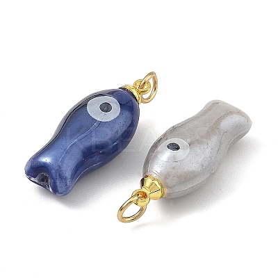 Handmade Porcelain Pendants PALLOY-JF05919-01-1