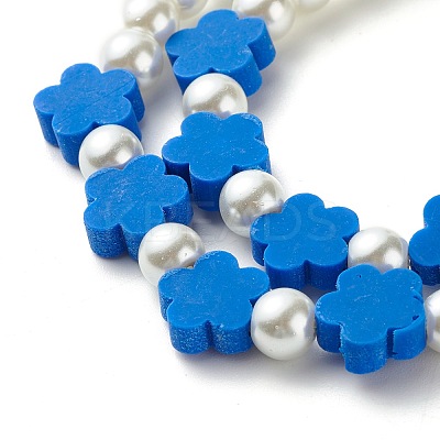 Flower Beads Stretch Bracelets Set for Children and Parent BJEW-JB07187-1