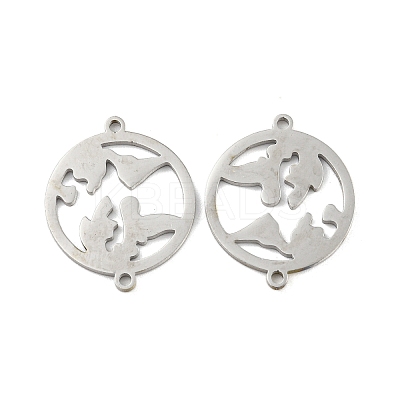 Non-Tarnish 304 Stainless Steel Connector Charms STAS-P344-11P-1