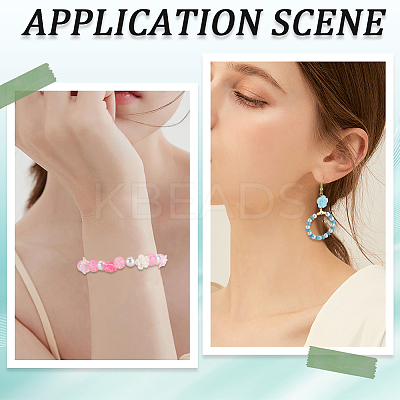 500Pcs Opaque Acrylic Beads MACR-SP0001-09-1