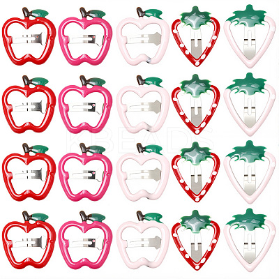 42Pcs 7 Styles Iron & Enamel Snap Hair Clips PHAR-SC0001-003-1