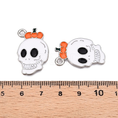 Halloween Theme Alloy Enamel Pendants ENAM-T020-08B-1