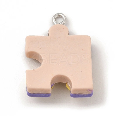 Opaque Resin Pendants CRES-B007-02C-1